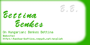 bettina benkes business card